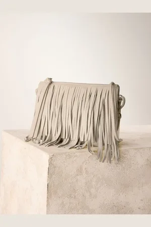 Next Sac bandoulière en cuir à frangesun