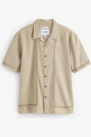 Threadbare Chemise décontractée en lin Blend bordée de dentellexlarge