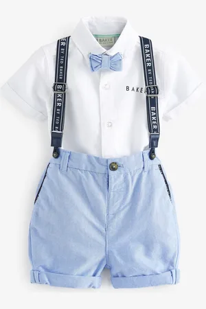 Ted Baker Ensemble de chemises, shorts et bretelles en coton 100% marine4 - 5 ans (104 - 110cm)