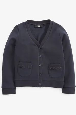 Next Cardigan scolaire en jersey à poches volantées en coton riche (3-16ans)11 ans (146cm)