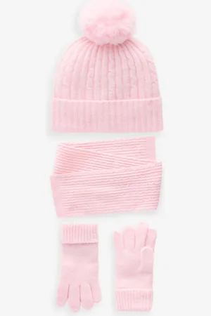Next Ensemble Chapeaux, Gants et Écharpe en câble (3-16yrs)3 - 4 ans (98 - 104cm)