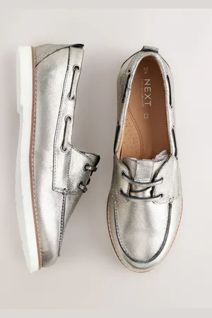 Next Forever Comfort Leather Round Toe Lace Up Boat Shoes