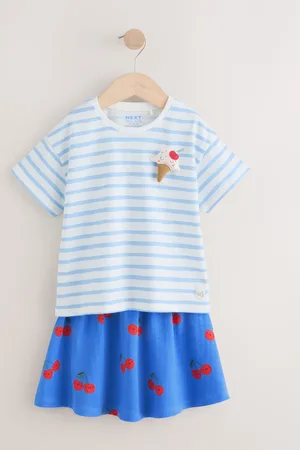 Next Ensemble t-shirt et jupe 100% coton (3mois-7ans)6874cm