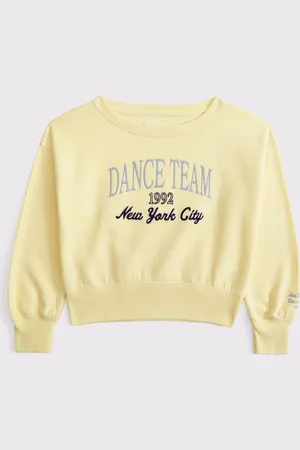 Abercrombie & Fitch Off Shoulder Graphic Jersey Sweatshirt122128cm