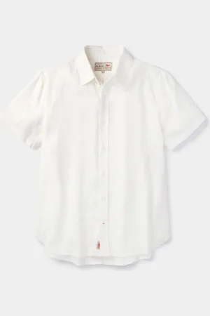 Aubin Chemise Fulstow en lin et coton blancTrès grand