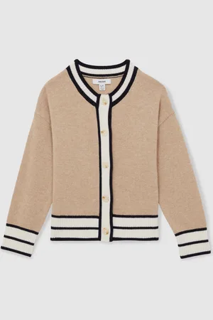 Reiss Claire Merino-Blend Varsity Cardigan With Cashmere122128cm
