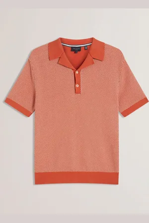 Ted Baker Small Gregry Short Sleeve Stitch Knitted 100% Cotton Polo Shirt2X-Large