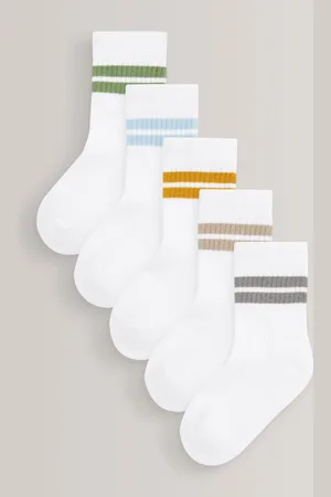 Next Cushioned Semelle intérieure Cotton Rich Ribbed Tipped Chaussettes 5 LotUK 12.5 - 3.5