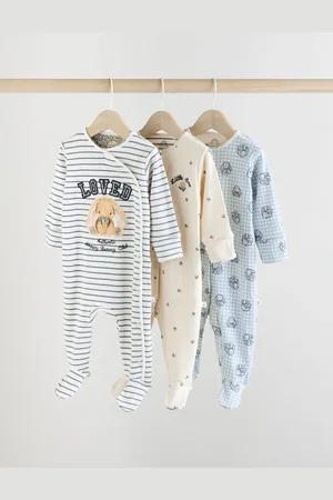 Next Combinaisons de nuit en coton 100% Bébé 3 Lot (0mths-2yrs)6 - Mois 9 (68 - 74cm)