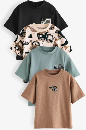 Next Manches courtes 100% Cotton T-shirt 4 Lot (3mths-7yrs)4 - 5 ans (104 - 110cm)