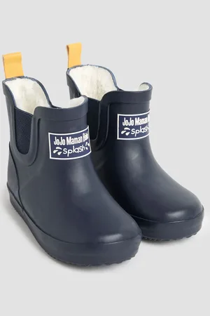 JoJo Maman Bébé Bottes en caoutchouc douillette à chevilles doublées