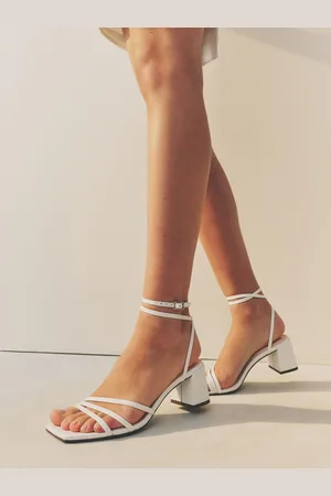 Next Forever Comfort Square Toe Leather Strappy Low Block Sandalseu39