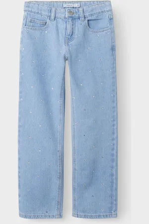 NAME IT Rhinestone Straight Leg Jeans7 ans (122cm)