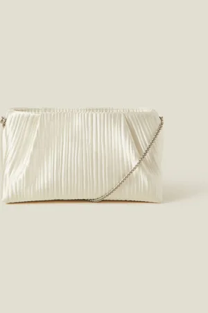 Accessorize Bridal Pleated Satin Clutch BagUn an