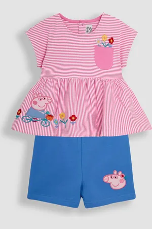 JoJo Maman Bébé 2-Pieces Peppa Pig Ensemble T-shirt et short appliqués116122cm