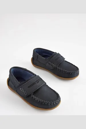 Next Mocassins penny en cuir avec fermeture tactile et rapprochée