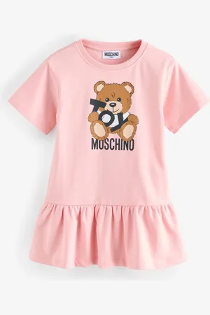 Moschino Robe en jersey à logo et manches courtes avec ourlet péplum4 ans (104cm)