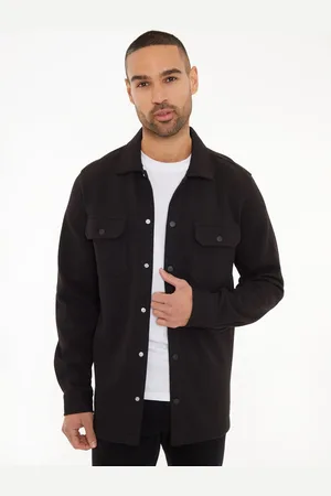 Threadbare Twill boutonné 100% coton Veste-chemiseL