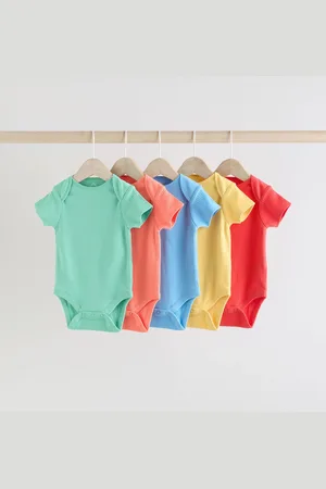 Next Baby Manches courtes 100% Coton Bodysuits 5 Paquet50cm