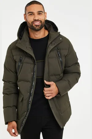 Threadbare Manteau bouffant imperméable à capuche de L