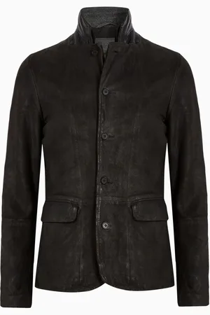 AllSaints Blazer En cuir AllSaints Survey grisXXL