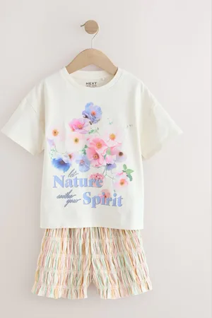 Next Graphic 100% Cotton T-Shirt and Bloomer Shorts Set (3-16yrs)122128cm