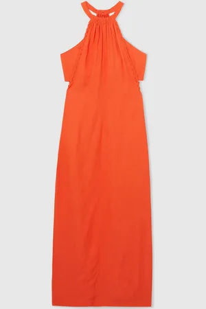 Reiss Erika Whipstitch Peignoir mi-long dos nu44