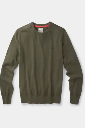 Aubin Green Fulney Cotton Cashmere Crew JumperXL