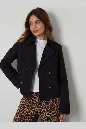 Threadbare Double boutonnage Raccourci Trench Veste42