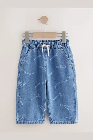 Next Wide Leg Pull On 100% Cotton Jeans (3mths-7yrs)7480cm
