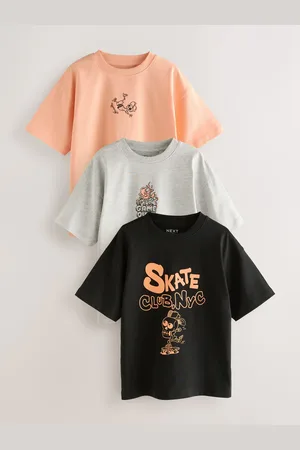 Next Coupe décontractée imprimé graphique à manches courtes Lot de 3 t-shirts 100% coton (3-16ans)152158cm