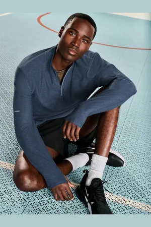 Next Active Quarter Zip Neck Manches longues Top3XL