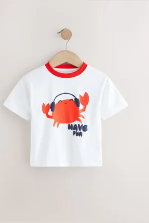Next Short Sleeve Graphic 100% Cotton T-Shirt (3mths-7yrs)104110cm