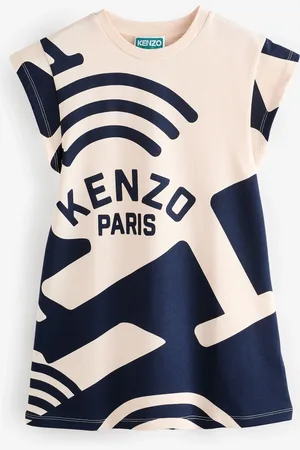 Kenzo Large Logo Blue T-Shirt Dress10 ans (140cm)