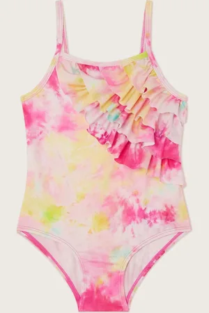 Monsoon Tie Dye Ruffle Swimsuit122128cm