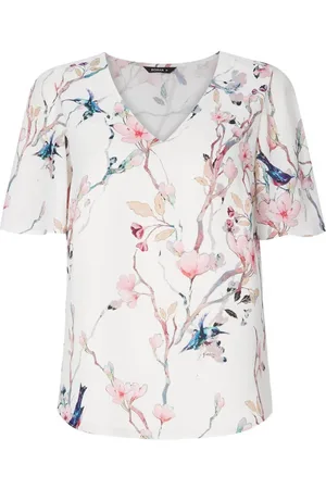 Roman Haut à fleurs et manches ange48
