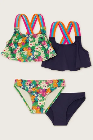Monsoon Ditsy Bikinis 2 Pack Sets11 - 12 ans (146 - 152cm)