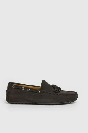 Hackett Suede Driver Loafer With Tasselr. u.11eu45