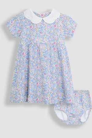 JoJo Maman Bébé Fleuri Broderie Col Robe8086cm