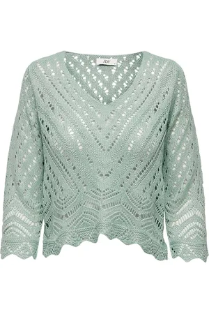 JDY Pull en crochet à manches 3/4S 8