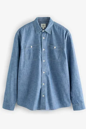 Next Manches longues Chambray Denim 100% Coton ChemisesXL