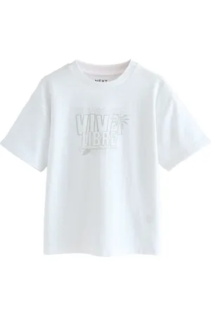 Next Relaxed Fit Short Sleeve 100% Cotton Graphic Print T-Shirt (3-16yrs)122128cm