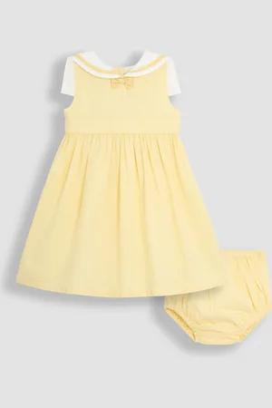JoJo Maman Bébé Sailor Stripe Party 100% Cotton Dress116122cm
