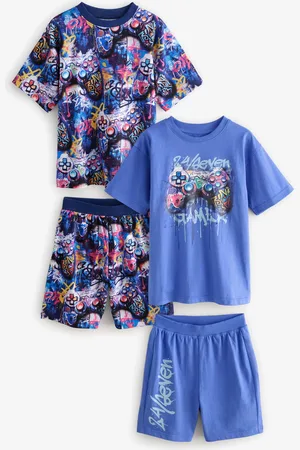 Next Relaxed 100% Cotton Short Pyjamas 2 Pack (6-16yrs)116122cm