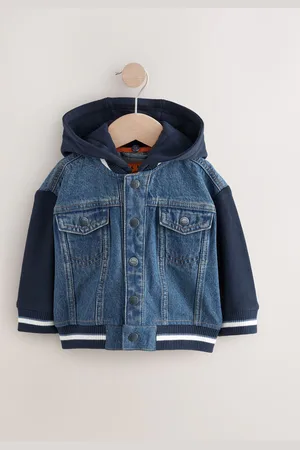Next 100% Cotton Denim Hooded Jacket (3mths-10yrs)5 - 6 ans (110 - 116cm)
