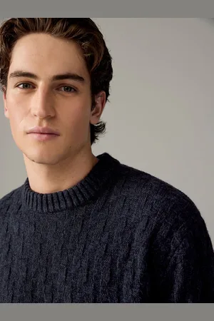 Next Coupe classique Col rond Textured Pull with WoolL