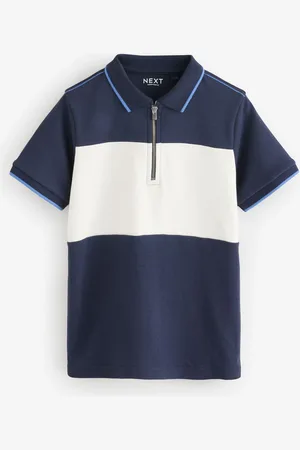 Next 100Polos Manches courtes avec fermeture à glissière quart de tour en % coton (3-16yrs)128134cm