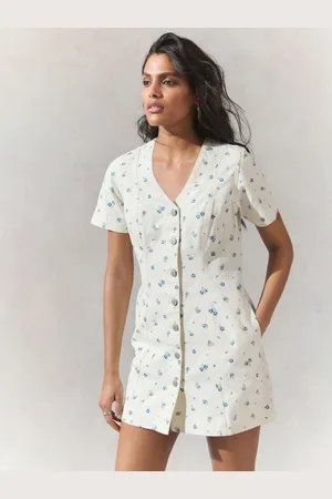 Next V-Neck 100% Cotton Denim DressMédium
