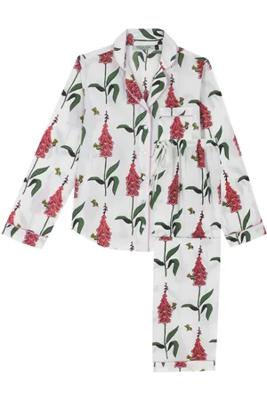 Their Nibs Foxglove Traditional Cotton Long Pyjama Setxsmall