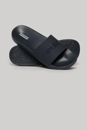 Superdry Claquettes de piscine végétaliennes à logo XL